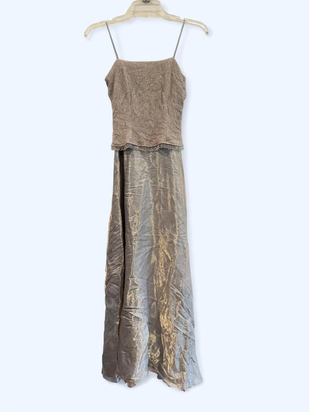 Betsy & Adam Women's Grey and Silver Dress